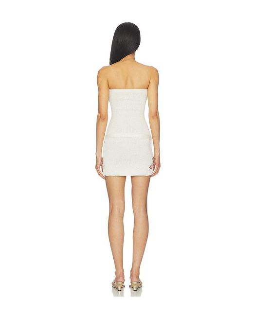 Asta Resort White Gisele Mini Embroidered Dress
