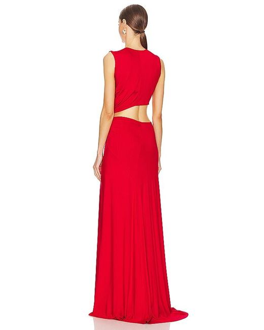 Sid Neigum Red Triple Loop Knit Dress