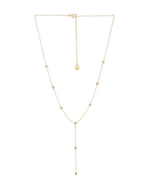BaubleBar White Crystal Lariat Necklace