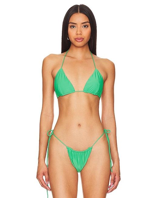 RIOT SWIM Green Bixi Bikini Top