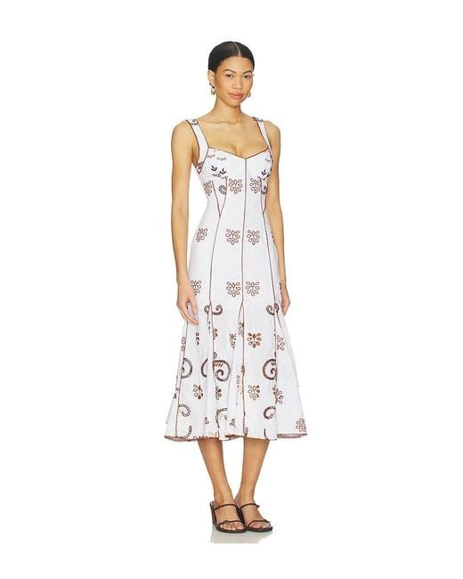 Charo Ruiz White Naia Long Dress