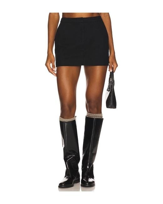 Line & Dot Black Eton Mini Skirt