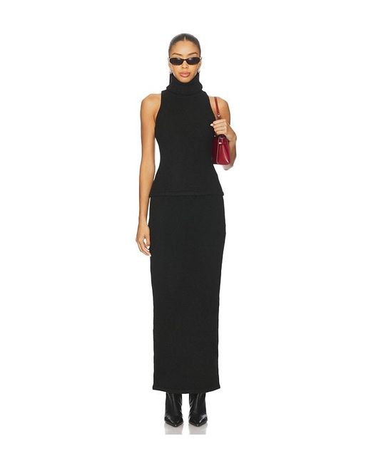 ALL THE WAYS Black Elsie Knit Maxi Skirt