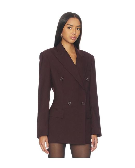Helmut Lang Purple Double Breasted Belt Blazer