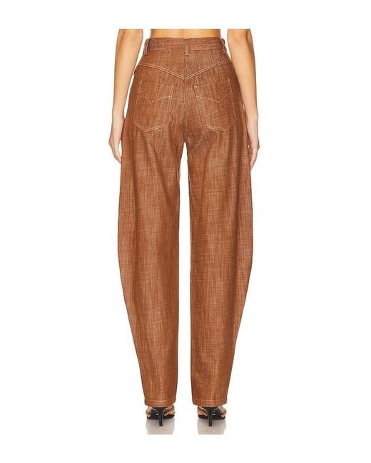 Matthew Bruch Orange High-Waist Barrel Wide Leg