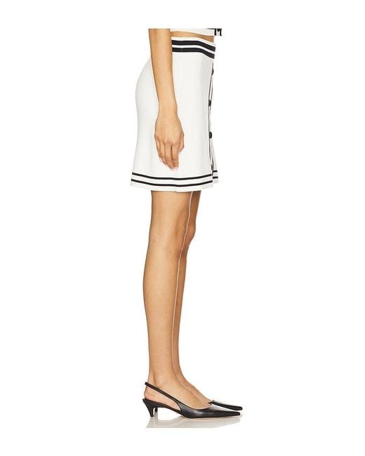 Central Park West Multicolor Sienna Varsity Skater Skirt