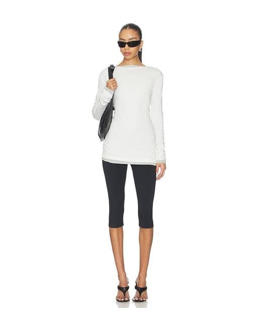 Entire studios White Sheer Long Sleeve Top