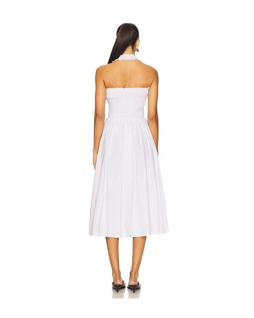 MAJORELLE White Alexis Midi Dress