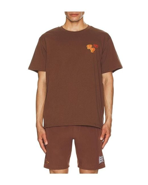 Rivvia Projects Brown Floral Pursuit T-Shirt for men