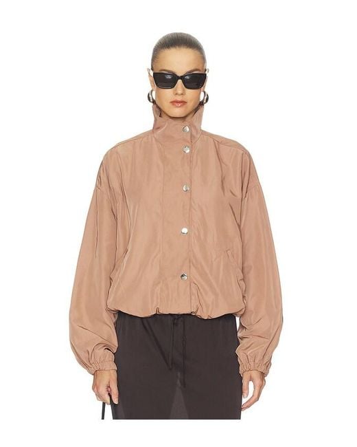 WeWoreWhat Natural Funnel Neck Bomber Jacket