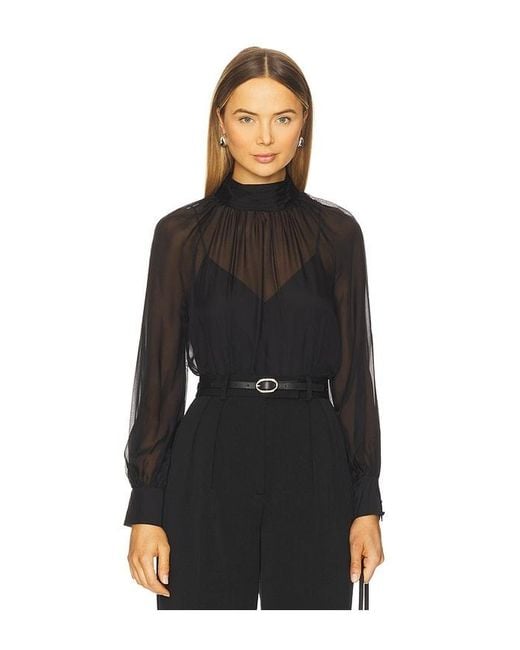 Veronica Beard Black Alyssa Blouse
