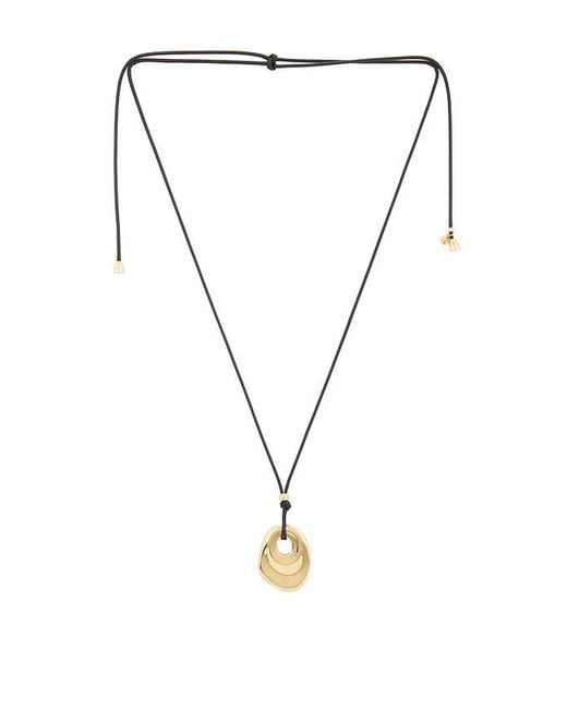 Ettika Metallic Melted Edge Pendant Necklace