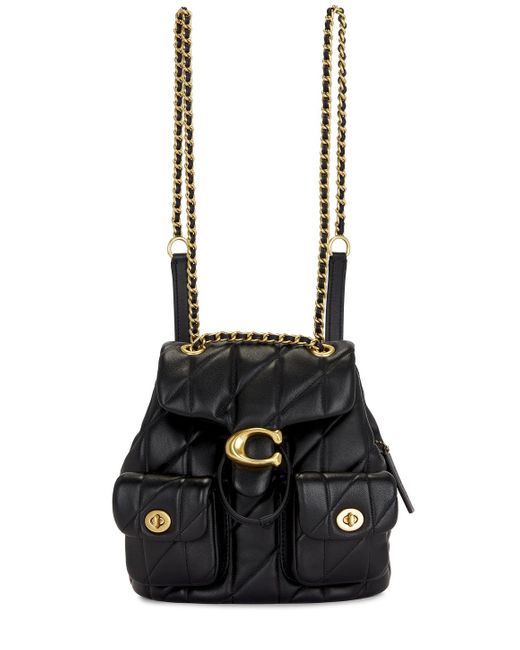 COACH Tabby Quilted Backpack Black