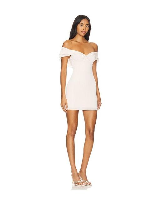 MORE TO COME White Graciela Off Shoulder Dress