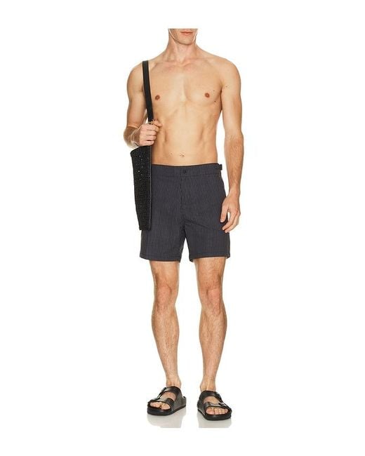 Vintage Summer Blue Micro Seersucker Trunk for men