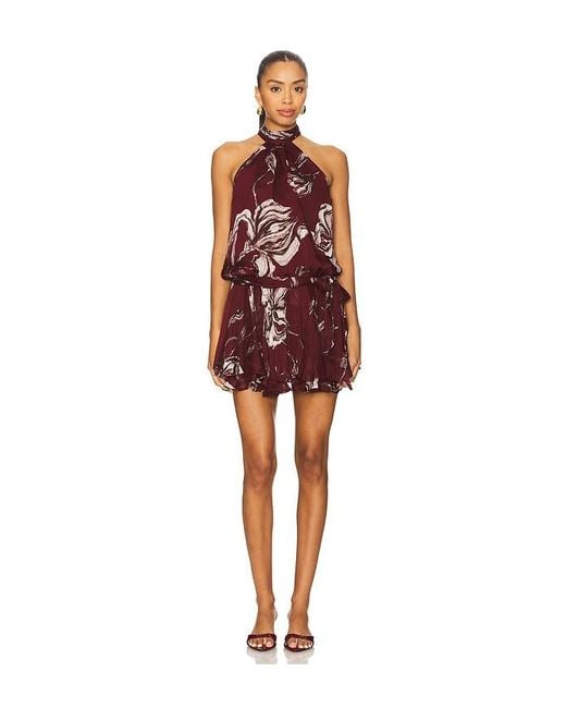 Rococo Sand Red Short Dress