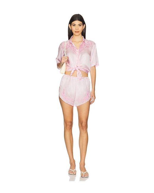 SWF White Embroidered Short