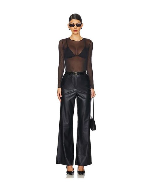Commando Black Langarmshirt Chic Mesh