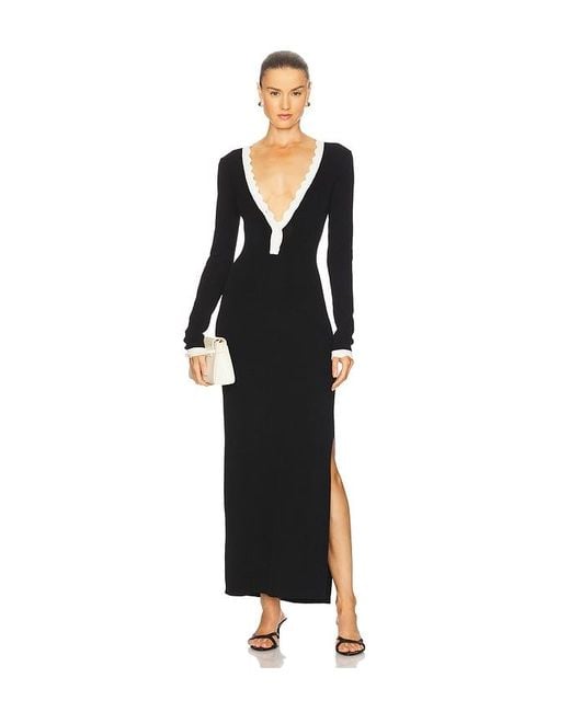 Seven Wonders Black Milenia Sleeved Maxi Dress