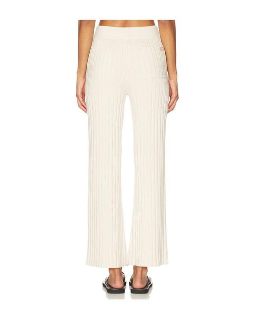 Lunya White Cozy Cotton Silk Ribbed Pant