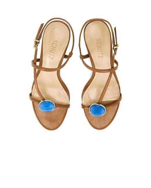 SCHUTZ SHOES Multicolor Azure Mid Embellished Sandal
