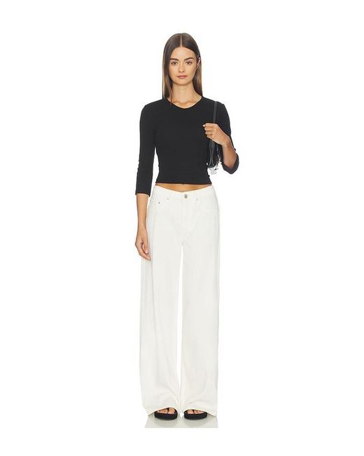 DL1961 White Dl Aura Alex Low Rise Baggy Wide Leg Jeans