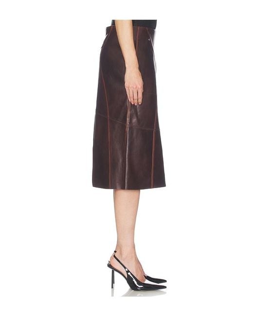 Helmut Lang Black Leather Skirt