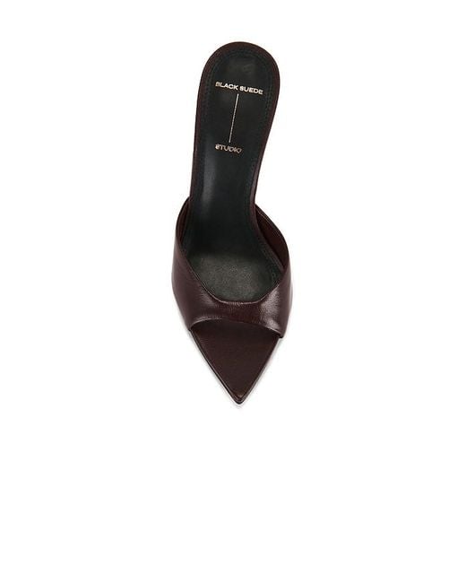 Black Suede Studio Red Brea Mule