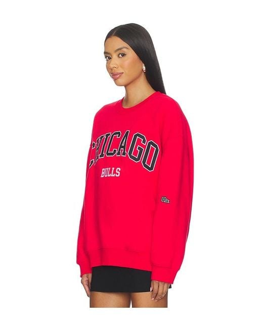 Hype and Vice Red Sweatshirt Mit Rundhalsausschnitt Chicago Bulls