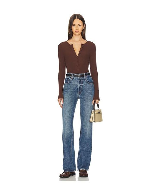 SNDY'S Blue Henley Bodysuit