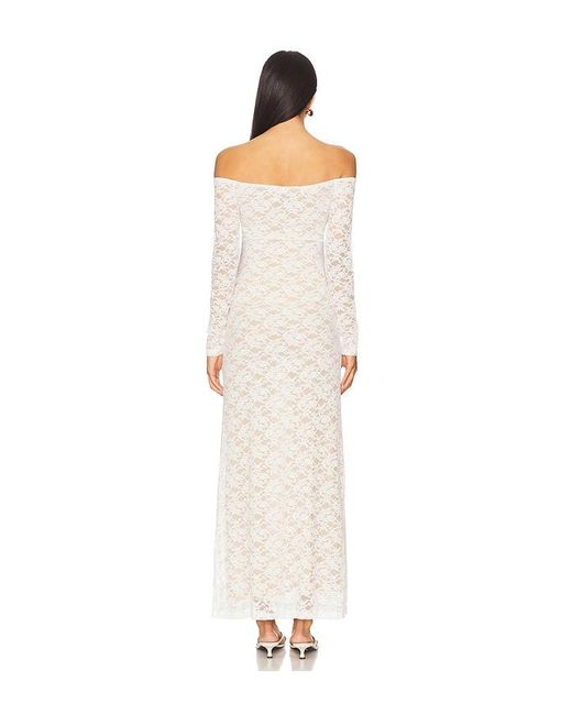 BUMPSUIT White Off The Shoulder Lace Dress