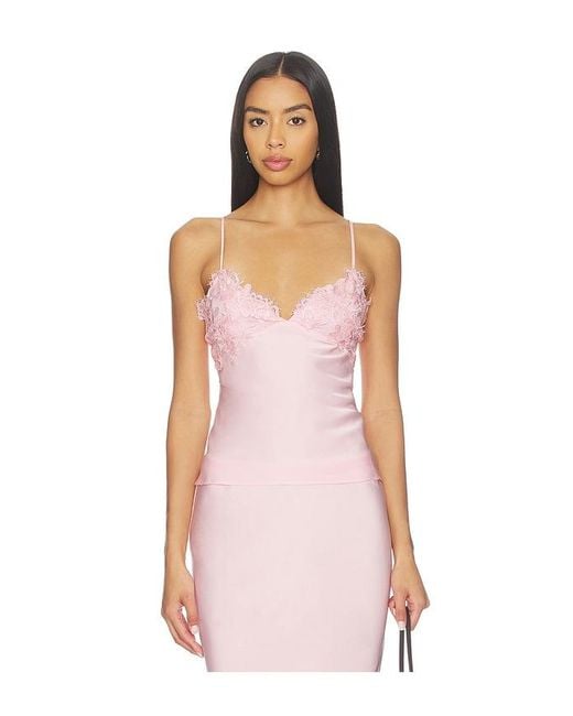 Bardot Pink Elisan Lace Satin Camisole