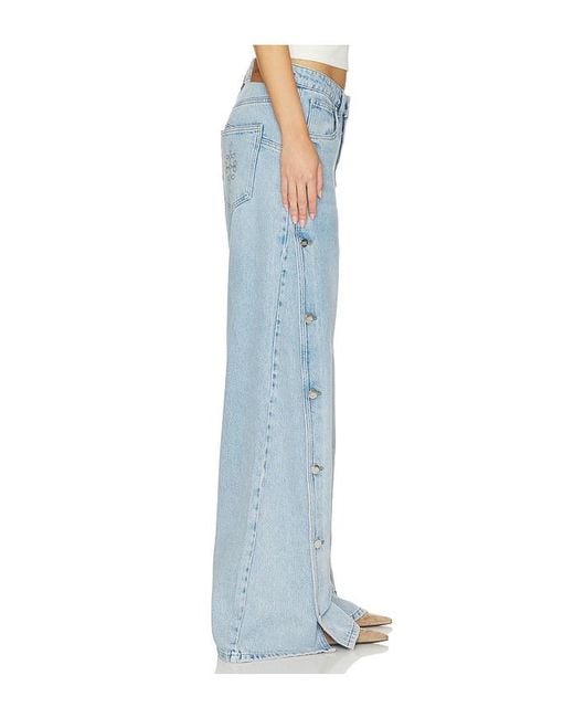 Gestuz Blue X Barbie Stacie High Waisted Wide Jeans