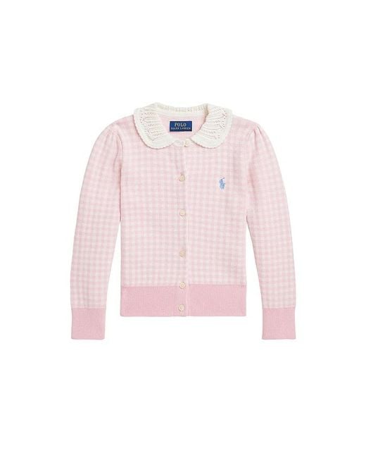 Polo Ralph Lauren Birdseye ジャカードカーディガン Pink