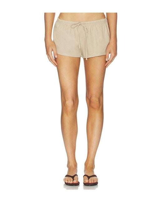 ALL THE WAYS Natural Amalie Drawstring Short