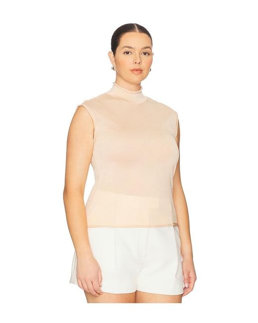 L'academie White 'Academie Camryn Sheer Knit Top