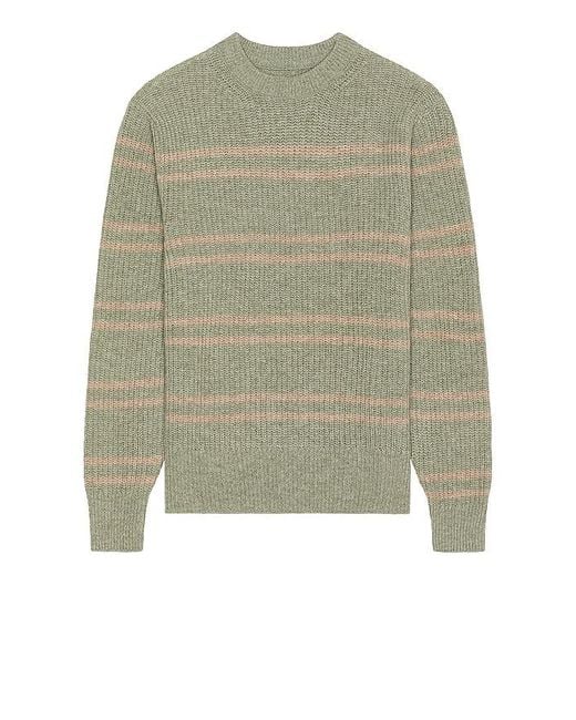 Nudie Jeans Green Gurra Striped Sweater for men