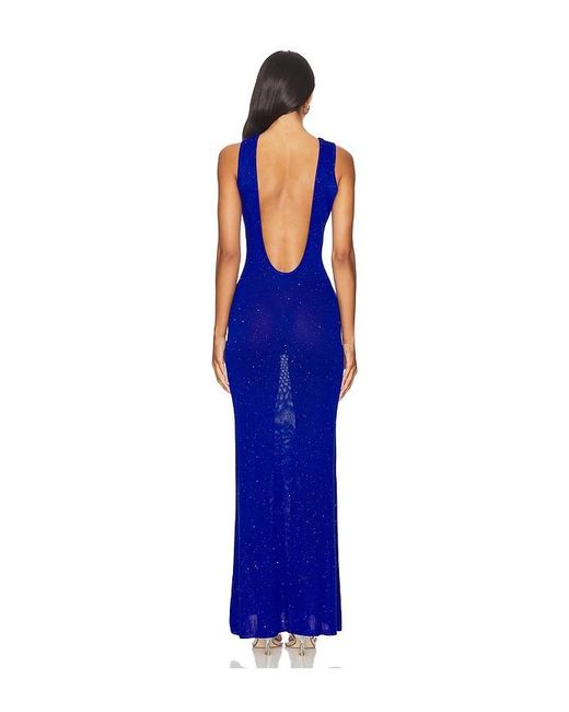 Runaway the Label Blue Adriana Maxi Dress