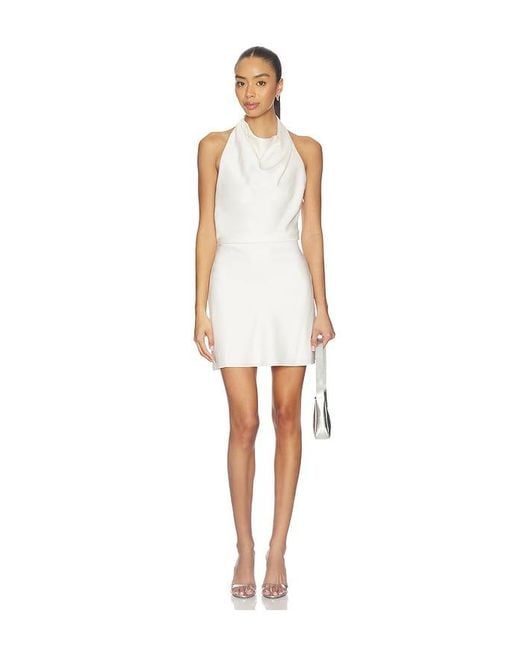 Jonathan Simkhai White Reanna Satin Mini Dress