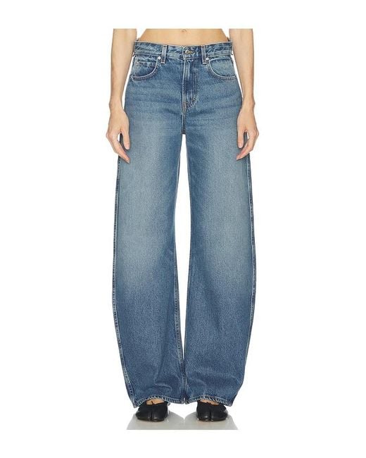 GRLFRND Blue Austen Low Rise Curve Detached Waist