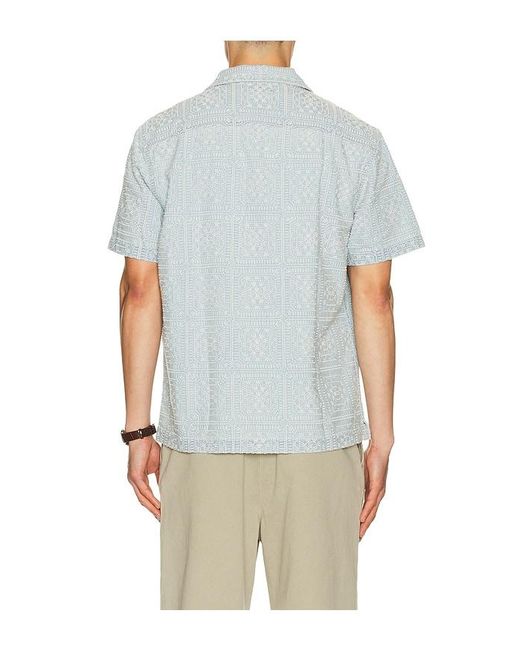 Rails Blue Tyler Camp Collar Shirt for men