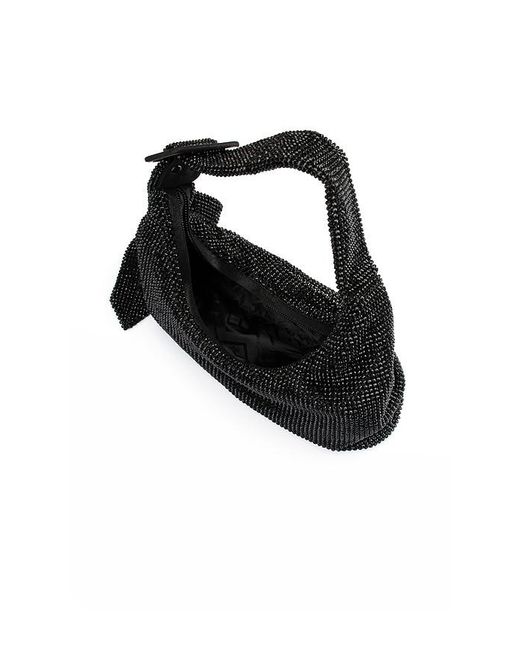 Olga Berg Black Calypso Crystal Shoulder Bag