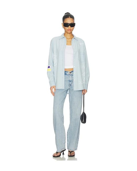 DANNIJOPRO White The Doodle Sports Oxford Top