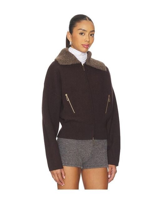 Clea Brown Dakota Boiled Wool Bomber