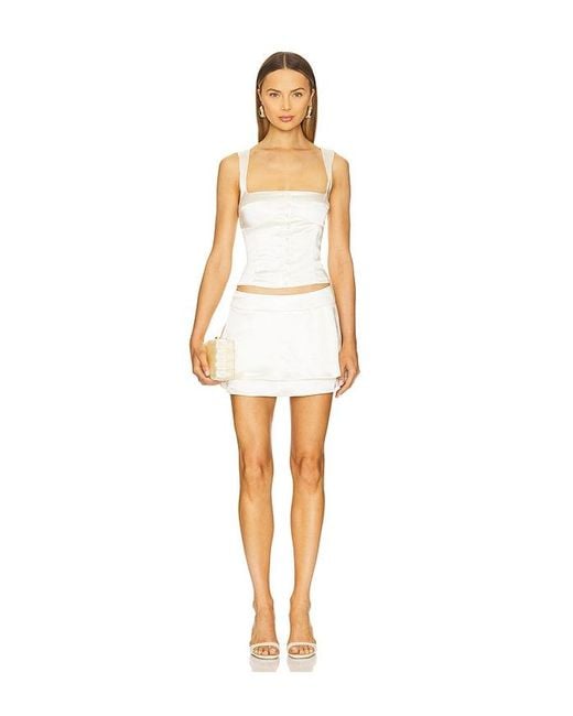 Runaway the Label White Pammi Mini Skort