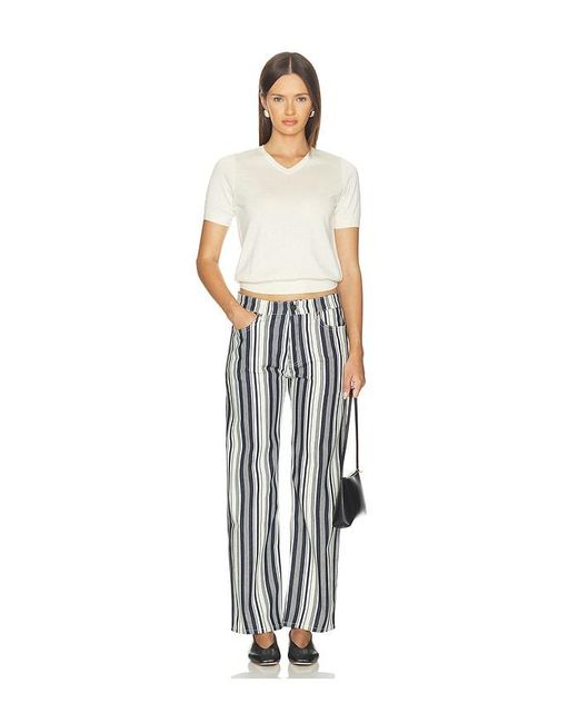 RENGGLI White Stripe Straight Jean