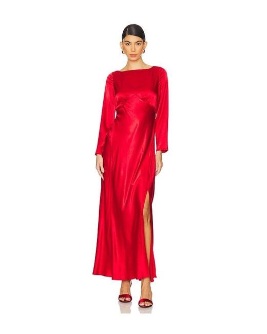 Rixo Red Devina Dress