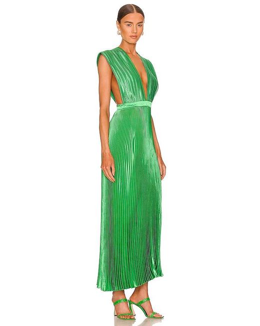 L'idée Green Gala Midi Dress