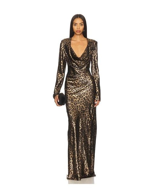 Sans Faff Multicolor Anna Cowl Evening Dress