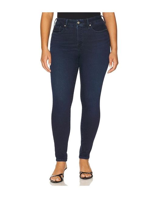 GOOD AMERICAN Blue Soft Tech Good Legs Skinny Jeans